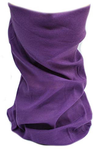 Euly Multifunktionstuch Schlauchschal Halstuch Mundschutz Maske Motrorrad Uni Biker Bandana Herren Damen (Lila)