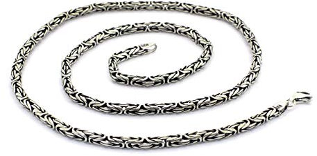 mysilverworld Massive 925 Sterling Silber Herren Königskette Königskette Rundkette Halskette Metall nicht bekannt, Metall, nicht bekannt