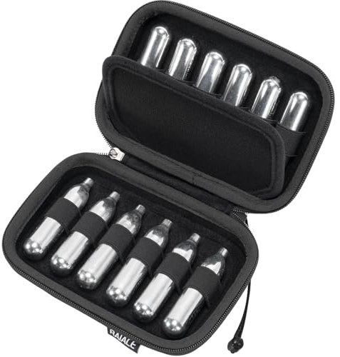 RAIACE CO2 Cartridges Storage Case Compatible with Crosman 丨Umarexss丨Leland 12-Gram 8-Gram Powerlet Cartridges, Protective Storage Travel Bag - Black