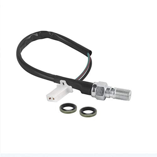 Motorrad Hydraulischer Bremsschalter, M10x1.0 Universal Motorrad Ölschlauch Hydraulikpumpe Verstärkter hinterer Bremslichtschalter für Motorräder Roller(Gerader Kopf)