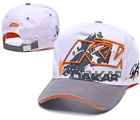QICAT Baseball Cap für KTM Logo Letter 3D Stickerei Lässige Knochen Hysteresenhut Man Racing Cap Logo Motorrad Sport Hut Trucker Caps