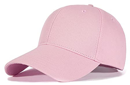 Tybiky Baseball Cap Unisex Outdoor Running Baseball Cap Kappe Baumwolle Baseball Mützen Erwachsenen Casual Reine Farbe Baseboard Baseballkappe Baseball Cap Kappe Damen Herren. Rosa