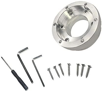 Lumclaw For Logitech G29 G920 G923 13 Inch Steering Wheel Adapter Plate 70mm Pcd Racing Car Game Modification (Silver)