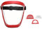 VIGAN Transparent Full Face Shield Bicycle Helmet Safety Glasses Eye Shield Mask Protective Cover Windproof Face Mask With Filters (Red+2PCS Filters)