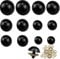 ZoZoMaiy 60pcs 16-30mm Black Safety Large Eyes Plastic Safety Eyes with Washers Black Teddy Bear Toy Eyes with Washers Multiple Sizes for Making DIY Crafts Plush Animal and Amigurumi,Craft Doll