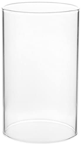 Warmhm Glas Vase Hurrikan-Kerzenhalter Hülse Klarglaszylinder Kerzenhalter Schornsteinrohrabdeckung Offener Kerzenschirm Glaslampenschirm Kerzenhalter Für Party-Mittelstücke 10 X 7 cm