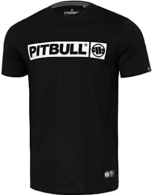 PITBULL T-Shirt Herren Hilltop, Kurzarm mit großem Schriftzug, Regular Fit | Baumwollshirt aus 100% Baumwolle und 170 g/m², Rundhals mit Innenband, passt zu Jeans, Shorts, Hoodie und offener Jacke