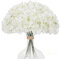 Waipfaru 12 Stück weiße Hortensien künstliche Blumen, künstliche Hortensien Blumen mit Stielen, volle Köpfe, Seide, Party-Dekoration, Tafelaufsätze Blumenarrangements