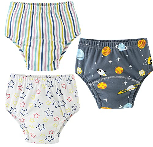 Yealoo Mutandine di Apprendimento Intimo per Bambini 3 Pezzi Pantaloni da vasino per Bambino Bambina Cotone Assorbente