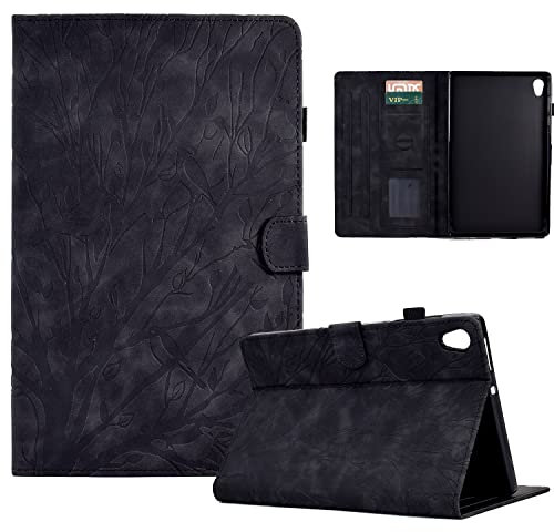 Bxithnr® Funda para Lenovo Tab M10 HD (2nd Gen) 10.1'' Tablet Ultra Slim PU Premium Protectora Carcasa TB-X306F/TB-X306X con Función de Soporte y Ranura para Tarjetas - Negro