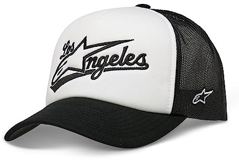 Alpinestars Unisex Los Angeles Foam Trucker Hat Baseball Cap, Weiß/Schwarz, Einheitsgröße