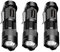 POCKETMAN Taschenlampe Mini Q5 LED Taschenlampe 7W 300 Lumen Verstellbarer Fokus Zoom Männergeschenk (3er Pack) (schwarz)