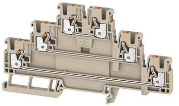 Weidmüller Dreistock-Durchgangsklemme A3T 2.5 2428510000 Beige 50St.