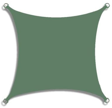 ENEN Toldo Vela de Sombra Rectangular Impermeable Toldo Vela, Color Sólido Exterior Terraza Protección Rayos UV Resistente Toldo Vela para Jardín, Balcon (2x2m,Verde Oscuro)