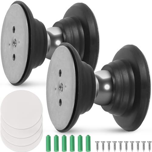 CALPALMY Magnetischer Türschnäpper und Halterungs-Set für Wohnmobile, Wohnmobile, Wohnmobile, Anhänger, Wohnmobile, Wohnmobile, Wohnmobile, 2 Paar, Schwarz