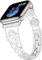 Tasikar Brillantes Mujer Correa Compatible con Apple Watch Correa 42mm 41mm 40mm 38mm SE Serie 10 9 8 7 6 5 4 3 2 1 Trébol de la Suerte Diamantes Reemplazo Pulsera (Plata)