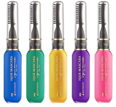 Blue Hair Spray Colour for Kids,Temporary Hair Chalk Comb Washable Hair Dye, Instant Hair Dye for Christmas, Halloween, Birthdays, Parties (Pink,Gold,Green,Purple,Blue)