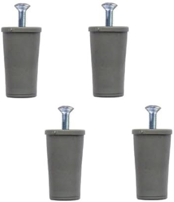 bricoleva.it KIT 4 Tappi d'arresto per Tapparella - Paracolpi per Tapparella Made in Italy - Fermi per Tapparelle e Tende a Rullo - Blocca Tapparelle Antifurto - Compreso di Vite (Grigio - 30mm)