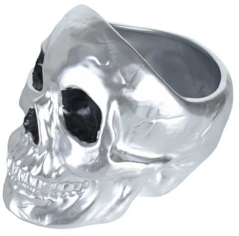 Schädel Silber Totenkopf Scull Dekokopf Totebschädel Blumentopf lup187 Palazzo Exklusiv
