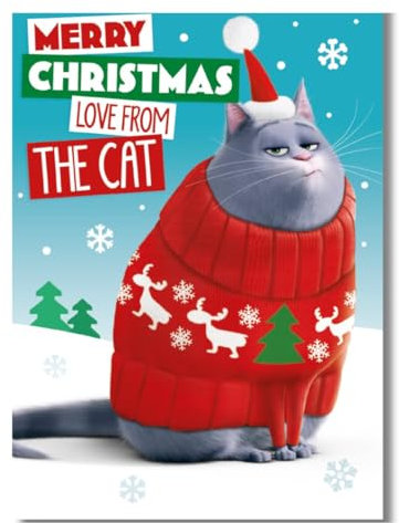 Secret Life of Pets Weihnachtskarte von der Katze, von der Katze