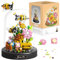 JOAASU Bloques de Construcción Flores, Kit de Construcción de Ramo de Flores, 588 Piezas Juego de Bloques de Construcción en Miniatura de Flores de Abeja, Decoración del Hogar para Adultos y Niños