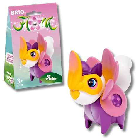 BRIO Flora - 36210 Aster im Blumen-Outfit | Spielset für endlosen fantasievollen Spielspaß für Mädchen und Jungen ab 3 Jahren - wunderschönes Geschenk