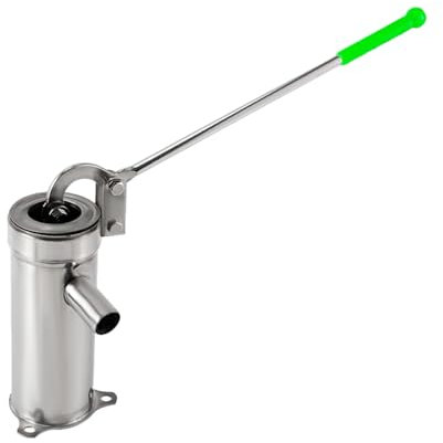 Manual Well Pump, Stainless Steel Hand Well Pump, 8m Suction Range Deep Well Hand Pump, Pitcher Pump for Well Water Suction Pump Groundwater for Home Garden Yard,17.32inch Elongated Handle