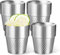 PORFOYO Gobelets En Acier Inoxydable,4 Pièces 300 ML Tasse Inox Antidérapant,Tasses En Acier Inoxydable,Mug Métal A Empilées Pour Les Voyages,Le Ccamping,Le Plein Air
