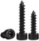 Viti Metriche Autofilettanti a Brugola, Viti a Testa Cilindrica con Attacco Esagonale per Metallo e Legno, Zinco Nero di Grado 8.8, M4 x 30mm (20Pezzi)