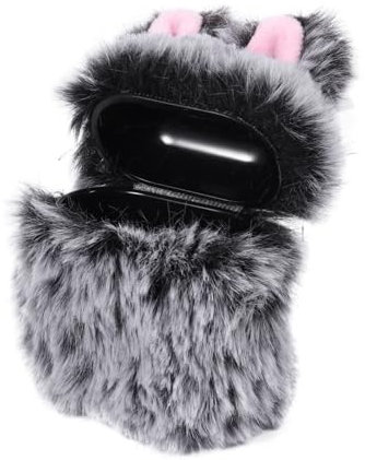 VILLCASE Auriculares Orejas De Conejo para ª Generación Funda Protectora De Felpa Estuche De Viaje para Auriculares