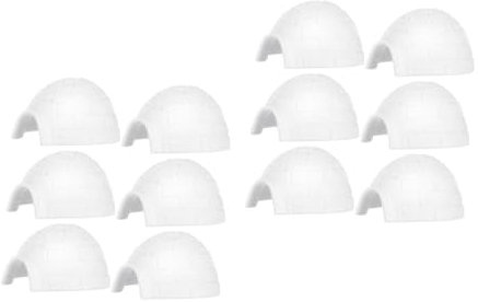 LIOOBO 6 Stück Mini-Iglu-Spielzeugset Mit Lebensechten Figuren – Arktische Miniatur Iglu Modelle Für Puppenhäuser Mikro Landschaften Und Kreative Fotografie Requisiten Für