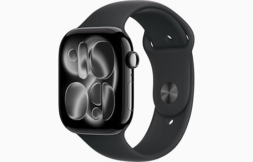 Apple Watch Series 11 [GPS + Cellular, 46mm] Cassa Jet Black in Alluminio con Cinturino Sport Nero, M/L (Ricondizionato)