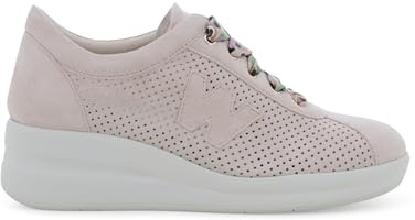 Melluso Sneakers in Camoscio Rosa Cipria Primaverili Donna