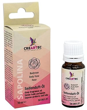 Artidee CREARTEC Natürliches Seifenduftöl - Duftnote: Bodyrose - Seifenaroma zur Herstellung von individuell duftenden Seifen, Badekugeln, uvm. - Vegan - 10 ml - Made in Germany