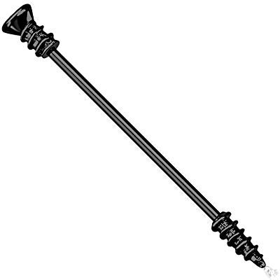 Autiga Industrial Stab Piercing Ohr Stecker Schraube Screw Straight Barbell Hantel schwarz 1,2 mm 38 mm
