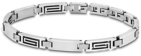 Lotus Style Armband für Herren aus Edelstahl in der Farbe Silber, Durchmesser: 20,5 cm, LS1798-2/1