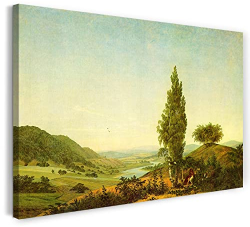 Printed Paintings Leinwand (80x60cm): Caspar David Friedrich - Der Sommer, Landschaft mit Liebesp