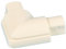 16mm x 8mm White Smooth-Fit Right Angled Trunking Adapter – Flush 90 Degree Bend | Loops