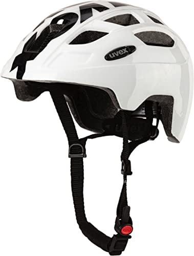 Uvex Kinder Finale Junior Mountainbikehelm, mehrfarbig (white-black), 51-55 cm