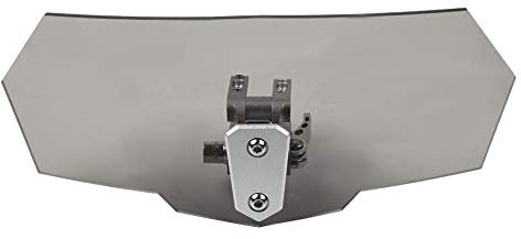 KSTE Universal-Airflow Adjustable Motorrad Windschutzscheibe Windschutzscheibe Windschott (Schwarz)