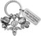 FABACH Llavero de ángel la guarda con grabado – metal para coche mensaje conductores, regalo amuleto suerte coche, carné conducir, tu guarda, plateado envejecido (Plateado) - FB_3ENGEL_S_FNSAD