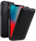 MELCKO Hülle passend für Apple iPhone 12 MINI (5,4 Zoll), Handyhülle mit beschichtetem Leder, Flip-Case, Schutzhülle klappbar, dünne Handy-Tasche, Slim Cover, Schwarz