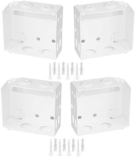 APUXON 4 x Box Montagewinkel 2 Sets für Hochprofil-Jalousien 5,1 cm weiß Farbe Fenster Jalousien Kopfschienenhalterung