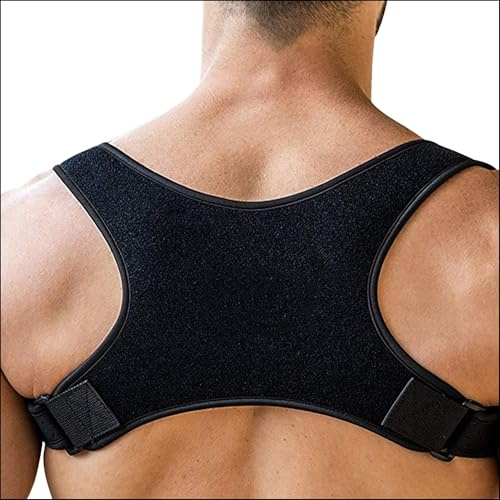 POAGL Adjustable Posture Corrector Brace for Men Universal Fit Upper Back, Shoulder & Clavicle Support, Helps Improve Posture & Relieve Neck, Shoulder & Back Pain (Patented Design)