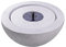 Bowl Stone Solar Water Feature for the Garden - Light Grey | Contemporary Modern Outdoor Solar Water Fountain, Self Contained - 50.5 x 50.5 x 24.5cm