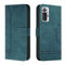Trugox Handyhülle für Xiaomi Redmi Note 10 Pro Hülle Klappbar Klapphülle mit Kartenfach Handytasche Handy Schutzhülle Tasche Leder Wallet Flip Case Slim Book Cover - Blau Grün