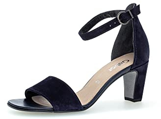 Gabor Damen Riemchensandalen, Frauen Sandalen,Sandaletten,Sommersandalen,Absatz,Sommerschuhe,Freizeitschuhe,offene Schuhe,Atlantik,40.5 EU / 7 UK