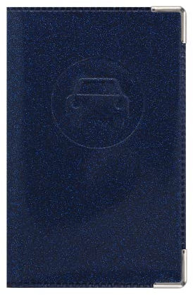 Color Pop® Porte-papiers Voiture Nouveau PERMIS - Fabrication française - PVC Disco – pour PAPIERS FRANÇAIS – Carte Grise et Nouveau PERMIS de Conduire (Disco Bleu Marine)