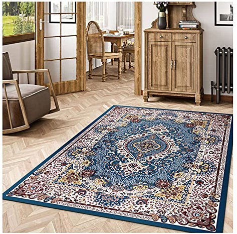 DAIHAN rutschfeste große Traditionelle Teppiche Wohnzimmer Teppich Läufer Vintage-Ethno-Stil Schlafzimmer Teppich Waschbarer Orient Teppich Hotels für Schlafzimmer Küche Home Deco 7 200 * 300cm