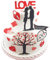 Essbare Tortendeko - Liebe - Fondant Kuchen Tattoo aus essbarem Zuckerpapier